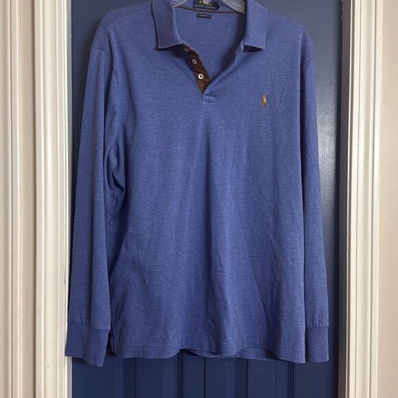 Polo Ralph Lauren Cotton Interlock Classic Fit LS Polo Shirt Size L - Picture 2 of 7